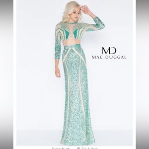 modest sequin long sleeve gown, Cassandra Stone by Mac Duggal